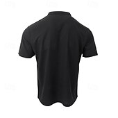 preiswerte Klassisches Poloshirt für Herren-Herren Golfhemd Poloshirt aus Waffelstrick Geschäft Aktiv Klassisch Kurzarm Modisch Modern Feste Farbe Knopf Sommer Frühling Regular Fit Schwarz Weiß Blau Khaki Grau Golfhemd