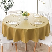 abordables Nappes-nappe ronde nappe en vinyle essuyable nappe de printemps toile cirée ferme pique-nique en plein air couverture de table en tissu pour salle à manger de mariage