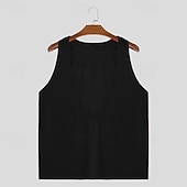 economico Canotte da palestra-Per uomo Canotta Gilet Canottiera Maglietta senza maniche Senza Maniche Scollo a V profondo Estate Semplice Moda Classico Confortevole Scollo a V Streetwear Casuale Sportivo Nero Bianco Arancione