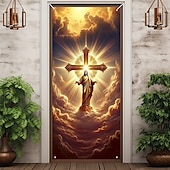 halpa Garaasi- ja ovibannerit-Oven Koristeet Oven Peitot Jeesus Oven Gobeliini Oven Verho Koristus Tausta Sisä-/Ulko-oven Banneri Etuovelle Maalaistalon
