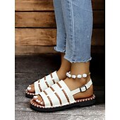 cheap Casual Sandals-Women&#039;s Braided Strap Sandals with Slingback Design – Comfortable Summer Footwear for Casual and Outdoor Activities