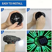 abordables Aplique de pared para exterior-Lámpara de pared LED solar con 7 cambios de color para escaleras de terraza, patio, canal, iluminación decorativa para exteriores, lámpara solar impermeable para paisaje, 2 piezas