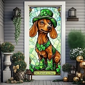 Недорогие Праздничные гобелены-День святого патрика украшения на дверь дверные чехлы трилистники золотые украшения на дверь гобелен на удачу дверной занавес украшение на задний план для внутренней/наружной двери баннер для входной