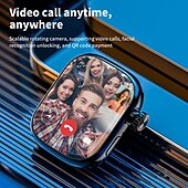 رخيصةأون ساعات ذكية-LOKMAT XH018 ساعة ذكية 2.04 بوصة 4G LTE هاتف ساعة ذكية خلوية 3G 4G بلوتوث عداد الخطى تذكرة بالاتصال رصد معدل ضربات القلب متوافق مع Android iOS نسائي رجالي GPS مكالمات بدون يد التحكم بالاعلام IPX-4