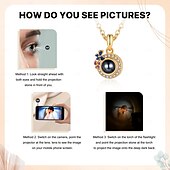 cheap For Women-Personalized Photo Projection Necklace Custom Best Gift for Mom - Customized Pendant with Photo, Ideal Personalized Gift for Lovers, Family, or Friends, Perfect for Wedding