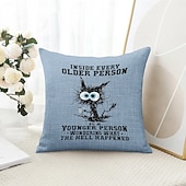 cheap Quotes&amp;Saying Style-Funny Cat Decorative Toss Pillows Cover 1PC Soft Square Couch Cushion Case Pillowcase for Bedroom Livingroom Sofa Chair