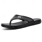 preiswerte Kleidungs-Sandalen-Braune Casual Flip Flops für Herren mit strukturiertem Fußbett und verstellbarem Riemen – bequeme Outdoor-Sandalen für Sommer und Strand