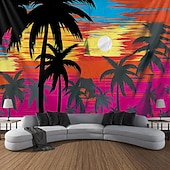 Χαμηλού Κόστους Ταπισερί Ωκεανικής Παραλίας-Καλοκαιρινές Φοινικιές Κρεμαστή Ταπισερί Τέχνης Τοίχου Μεγάλη Ταπισερί Μωσαϊκό Διακόσμηση Φωτογραφίας Φόντο Κουβέρτα Κουρτίνα Σπίτι Υπνοδωμάτιο Σαλονάκι Διακόσμηση