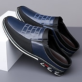 abordables Sabots et mules-Homme Sabots et mules Cuir PU Confortable Antidérapantes Mocassins Noir Bleu Marron