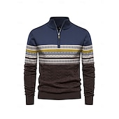 billiga Herrgolfkläder-Herr Tröja Vit Mörk marin Marinblå Långärmad Överdelar Golfkläder Kläder Outfits Bär kläder