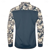 preiswerte Westernhemden für Herren-Herren Tarnfarben Westernhemd Langarm Western Sports Outdoor Frühling Herbst Umlegekragen Knopf hoch Armeegrün Blau Braun Grau