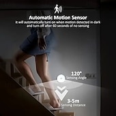 cheap Puck Lights-3PCS Motion Sensor Step Lights - USB Rechargeable Dimmable Night Lamps with 8 LEDs for Wardrobe, Bedroom &amp; Bathroom