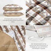 cheap 100% Cotton-Boho 100% Cotton Duvet Cover Set – Embrace Bohemian Elegance with Soft, Breathable Cotton. Featuring Intricate Patterns and Earthy Tones, This Durable, Lightweight Set