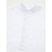 cheap Vacation-Men&#039;s Shirt Linen Shirt Summer Shirt Beach Shirt Solid Color Vacation Daily Black White Navy Blue Khaki Short Sleeve Fold-over Collar Spring &amp; Summer Clothing Apparel