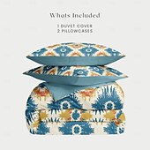 cheap 100% Cotton-Geometric Pattern Duvet Cover Set Set Soft 3-Piece Luxury Cotton Bedding Set Home Decor Gift Twin Full King Queen Size Duvet Cover