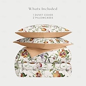 economico 100% cotone-set copripiumino con frutta di melograno set di piante tropicali in cotone set morbido set di biancheria da letto di lusso in 3 pezzi decorazioni per la casa regalo twin completo king size