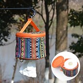 ieftine Bucătăria de tabără-cutie de șervețele pentru camping în aer liber / mașină / suport pentru prosoape de hârtie pentru rolă de acasă / geantă pliabilă pentru șervețele în stil etnic / cutie de depozitare diverse