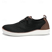 cheap Men&#039;s Sneakers-Men&#039;s Lightweight Barefoot Shoes Knit Sneakers - Breathable Casual Shoes with Lace-Up Design for Walking, Travel and Daily Wear