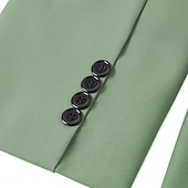 abordables Costumes de mariage-Costumes de mariage pour hommes Affaires Noire Sauge Mode Formelle Été Couleur unie Coupe standard 3 pièces Simple bouton Deux boutons