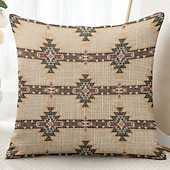 abordables Style Vintage-Housse de coussin décoratif vintage sud-ouest 1PC coussin carré en doux pour canapé housse de coussin pour chambre salon chaise