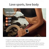 abordables Relojes inteligentes-696 QS36 Reloj inteligente 1.43 pulgada Smartwatch Reloj elegante Bluetooth ECG + PPG Podómetro Recordatorio de Llamadas Compatible con Android iOS Mujer Hombre Impermeable Control de Medios