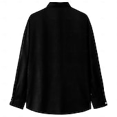 Per uomo Stella Camicia Western Manica Lunga Western Sport all'Aperto Primavera Autunno Collo ripiegato Cardigan con Bottoni Nero economico camicie western da uomo-Per uomo Stella Camicia Western Manica Lunga Western Sport all'Aperto Primavera Autunno Collo ripiegato Cardigan con Bottoni Nero