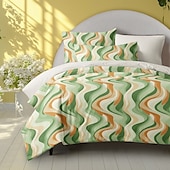 baratos 100% algodão-Conjunto de capa de edredom 100% algodão conjunto de edredom com padrão geométrico, conjuntos de cama com capa de edredom boho impressa com fronha envelope, decoração de quarto capa de edredom king