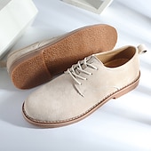 abordables Semi-formel-chaussures à lacets en daim marron clair pour hommes – chaussures décontractées confortables pour un usage quotidien et des occasions décontractées élégantes