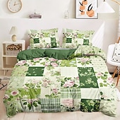 cheap 100% Cotton-Geometric Floral Pattern Duvet Cover Set Set Soft 3-Piece Luxury Cotton Bedding Set Home Decor Gift Twin Full King Queen Size Duvet Cover