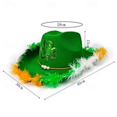 preiswerte Fedora-Hut-Herren Kentucky Derby Hut Sonnenhut Partyhut Grün Polyester Feder Mode Lässig Täglich St. Patrick Day Kleeblatt Sonnenschutz Atmungsaktiv
