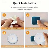 cheap Puck Lights-3PCS Motion Sensor Step Lights - USB Rechargeable Dimmable Night Lamps with 8 LEDs for Wardrobe, Bedroom &amp; Bathroom