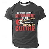 ieftine Tricouri amuzante pentru bărbați-Bărbați Amuzant Chitară Tricou Manșon scurt Tricou Tipărire 3D Stil Nautic Cămașă Modă Zilnic Stradă Zilnic Negru Albastru piscină Trifoi Vară Primăvară Îmbrăcăminte S M L XL XXL XXXL