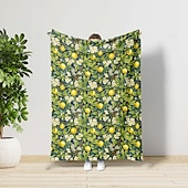 cheap Blankets &amp; Throws-Inspired By William Morris Floral Fruit Pattern Super Soft Throws Blanket, Novelty Flannel Throw Blankets Warm 3D Printed All Seasons Gifts Big Blanket