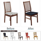 cheap Dining Chair Cover-Chair Seat Covers Soft Dining Chair Cover Stretch Removable Dining Room Chair Covers for Dining Room Kitchen Velvet Seat Covers for Dining Room