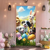 olcso Garázs- és ajtózászlók-Ajtódíszek Ajtóborítók Tojások Ajtó Tapéta Ajtófüggöny Dísz Háttér Beltéri/Kültéri Ajtó Banner Elülső Ajtóra Farmház