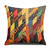 baratos Estilo Vintage-Capa de Almofadas Decorativas Floral 1PC Capa quadrada macia para Sofá Quarto Sala de Estar