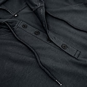 baratos camisetas básicas-Homens Camiseta Manga Curta Com Capuz Primavera Verão Esportes Moda Diário Botões Com Cordão Ao ar livre Dia a Dia Casual Preto Branco Verde Top Tee para Homens
