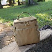 abordables Cuisine de camping-sac de rangement pour ustensiles de cuisine de camping en plein air, couleur unie, taille moyenne, sac à main pour pique-nique en plein air