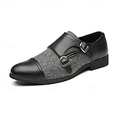 cheap Formal-Men&#039;s Green and Black Suede Double Monk Strap Shoes – Stylish Faux Leather Formal Dress Shoes for Weddings and Business Occasions