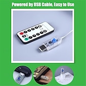 abordables Guirlandes lumineuses à piles-Rideau lumineux à LED en forme de trèfle pour la Saint-Patrick - Guirlande lumineuse en fil de cuir 100 LED/300 LED avec télécommande, éclairage décoratif USB pour fêtes de festival, salon et