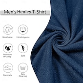 cheap Funny Words-Men&#039;s Graphic Letter I Fix Stuff Henley Shirt Tee Long Sleeve 3D Print Fashion Designer Comfort Casual Daily Wear Going out Spring &amp;  Fall 1 2 3 Black Navy Blue Henley Henley T-Shirt