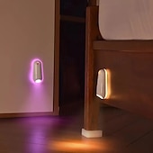 billige sensor nattlys-led smart bevegelsessensor nattlys 8 farger usb oppladbart toalettsetelys for hjemme soverom gang wc belysning dekorasjon 1/2 stk