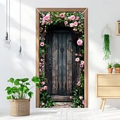 baratos Tampas da porta-Decorações de Porta Florais Capas de Porta Tapeçaria Rústica Cortina de Porta Decoração Fundo Indoor/Outdoor Banner de Porta para a Porta da Frente Casa de Campo