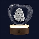 Недорогие Персонализированные подарки-3D кристальный шасси с базой с 3 режимами света – светодиодная вращающаяся подставка идеально подходит для кристаллических украшений и домашнего декора