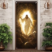 halpa Garaasi- ja ovibannerit-Oven Koristeet Oven Peitot Jeesus Oven Gobeliini Oven Verho Koristus Tausta Sisä-/Ulko-oven Banneri Etuovelle Maalaistalon