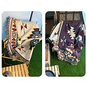 cheap Camping Accessories-Outdoor Picnic Mat, Sukley Tent Camping Blanket, Retro Camping Ethnic Style Picnic Blanket for Lunch Breaks and Naps