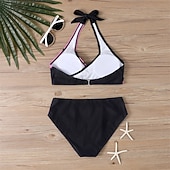 Недорогие Серфинг Танкини и Бикини-Жен. Танкини Купальник из двух частей Открытая спина Купальники Цветочный принт Купальники Желтый Розовый Дышащий Быстровысыхающий Легкость Без рукавов - Плавание Серфинг Пляж  Лето Весна