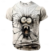 ieftine Tricouri cu imprimeu animal-Bărbați SPIDER Amuzant Tricou Manșon scurt Tricou Tipărire 3D Stil Nautic Cămașă Exagerat Designer Petrecere Concediu Bej Vară Primăvară Îmbrăcăminte S M L XL XXL XXXL
