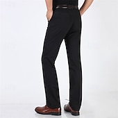 abordables Delgado-Hombre Graduación pantalones de traje Pantalones Chinos Botones Bolsillo Plano Comodidad Formal Fiesta Trabajo Moda Estilo clásico Dunkelkaki Caqui Claro Microelástico