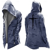 cheap Men&#039;s Lace Up Hoodie-Men&#039;s Knights Templar Graphic Prints Hoodie Hoodies Sweatshirt Hoodie Long Sleeve Hooded Sweatshirt Hooded Streetwear 3D Print Sports &amp; Outdoor Daily Going out Black Yellow Pocket Print Fall &amp; Winter